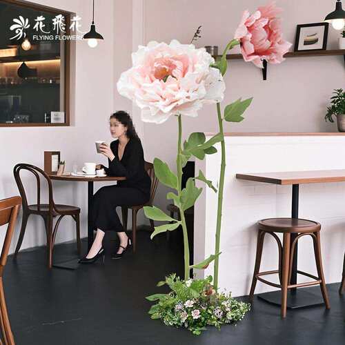 大型手工牡丹纸花道具商场美陈活动布置婚礼装饰橱窗陈列仿真花艺