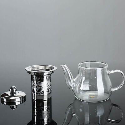 Teapot Flower Tea Coffee Pot Transparent Glass Tea Set