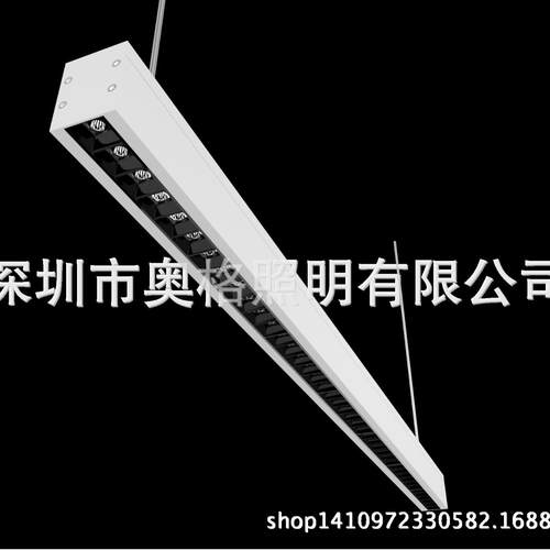长条线条灯吊灯办公商超照明1.2米40W无缝拼接吸顶吊装两用调光