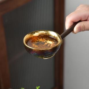 办公茶壶茶杯泡茶陶瓷功夫茶具盖碗家用 窑变建盏七彩鎏金茶具套装