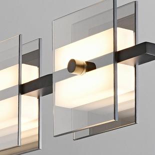 意式 简餐吊灯高端极设计师艺术玻吧台璃办公桌DVG一字长条灯厅具