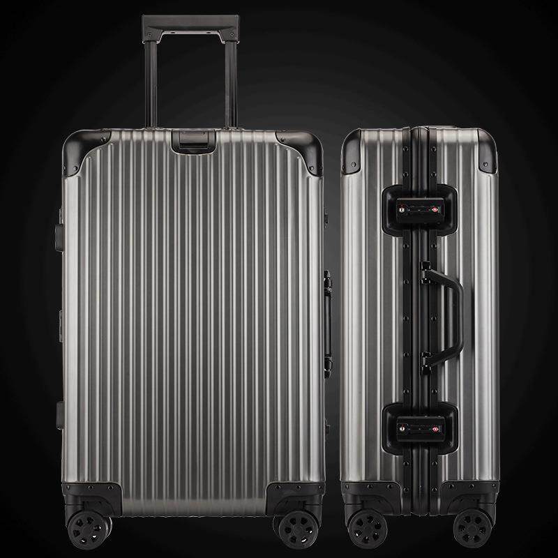 高档金R家登代工无标高档全轮铝镁合行李箱拉杆箱万向男女20寸可