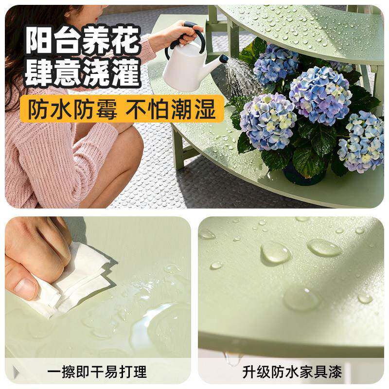 地自置然角花架物架阳台转角绿植物放展摆示架子客厅落式KZ082花