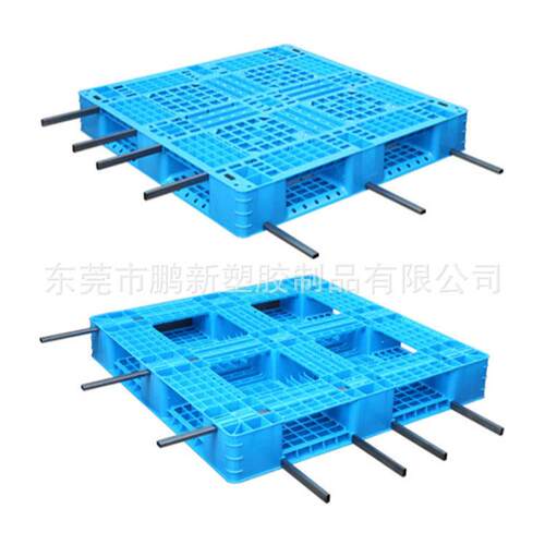 重型可叉8条钢筋塑料卡板PE网格田字塑胶托盘工厂塑料托盘储托盘