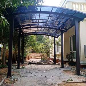 合抱铝合金车车棚停车棚家汽用车停汽棚小区QG2车位户外防晒车遮