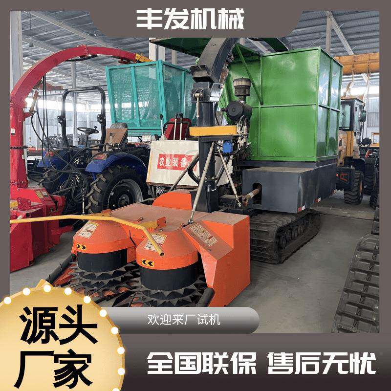 履带式青贮收割机玉米秸秆饲料青储机圆盘式秸秆低矮作物收获机