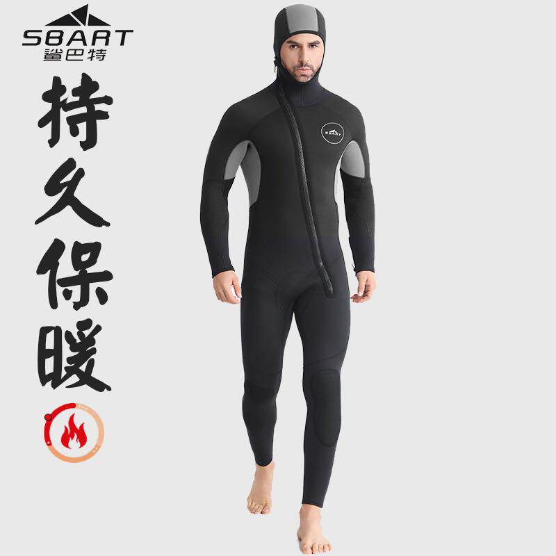 SBART新款5/7MM加厚潜水服冲浪服连体潜水衣防寒保暖加绒水母服