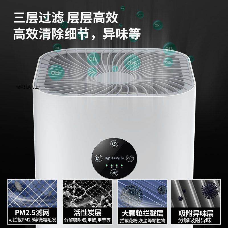 家用电器小型电动空气净化器空气迷你东功能除味甲醛除湿净化空气