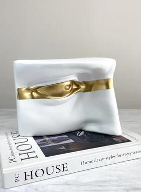 五官描金白色眼睛摆件现代家居客厅橱窗样板间售楼处工艺装饰鼻子