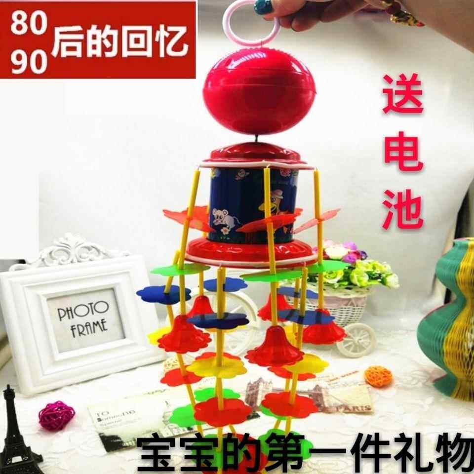 吊铃上弦新生婴儿玩具上弦发条风铃电动吊铃0到3个月宝宝旋转音乐
