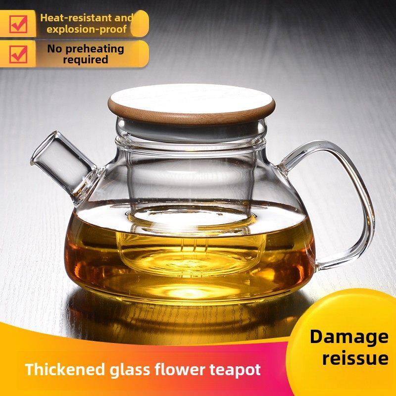 花果茶壶加厚耐热玻璃水果茶壶茶具套装泡茶壶电陶炉煮茶器