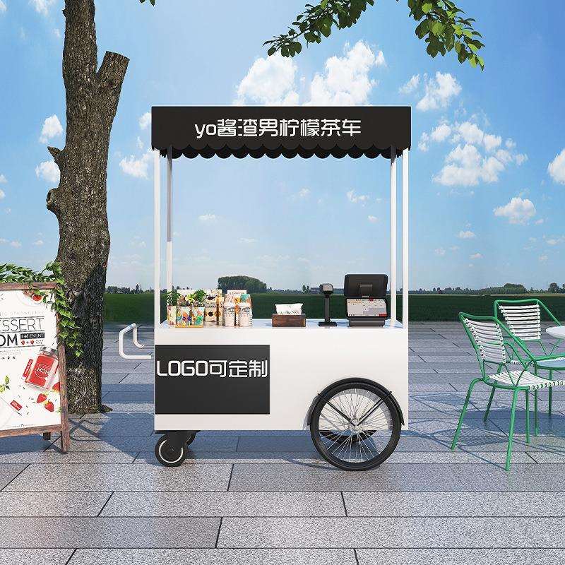 餐车地摊花车摆摊小推车夜市促销台铁艺售货车户外移动小吃摊位车