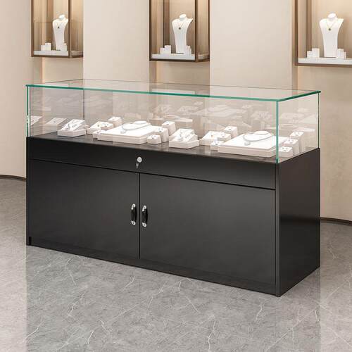珠宝展示柜玻璃首饰柜样品饰品柜台直播间展销柜博物馆展览陈列柜