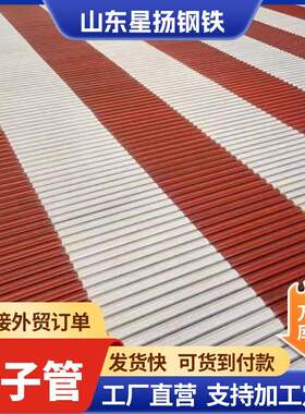 建筑工地架子管48mm红白漆外架钢管6米架杆基坑防护栏管外架钢管