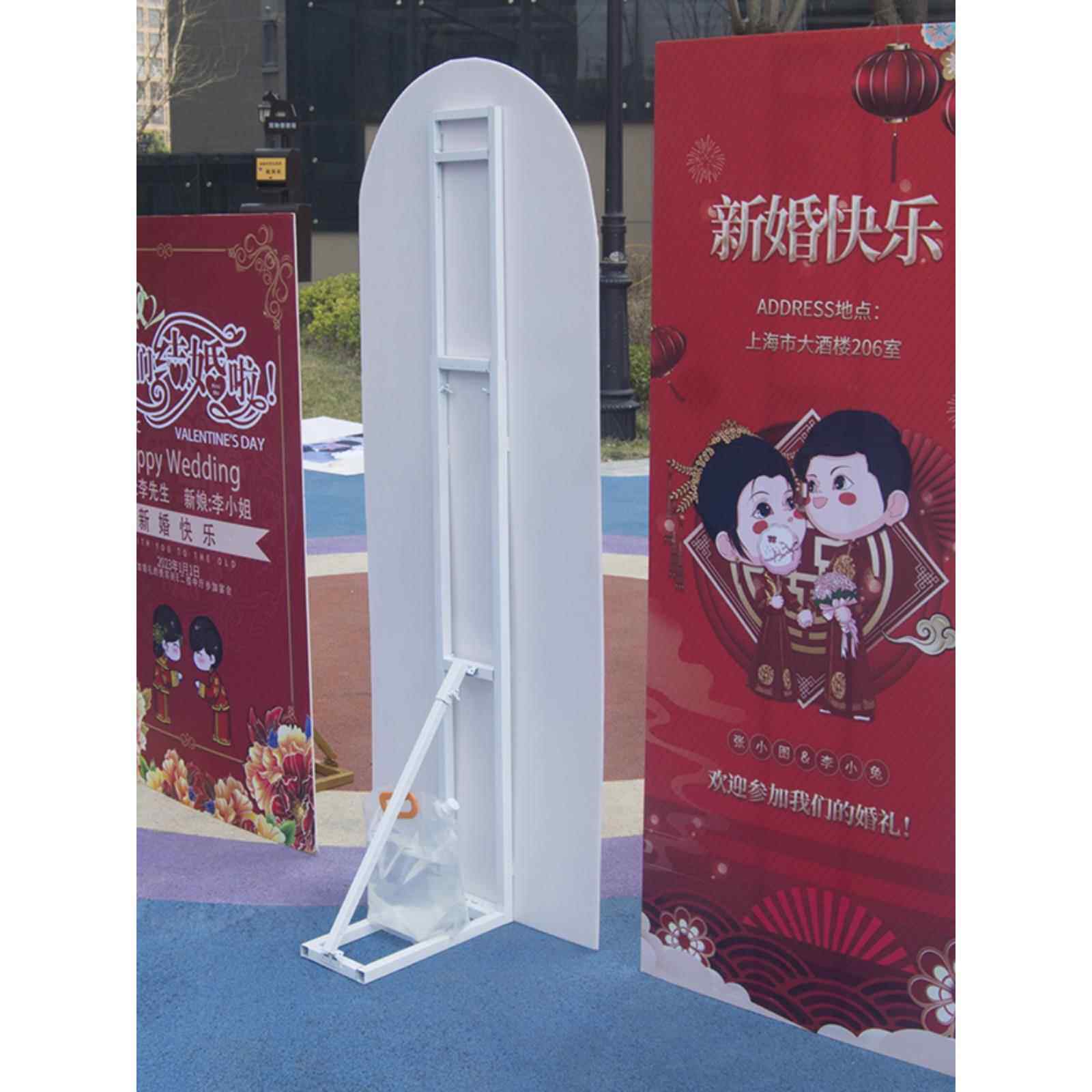 婚庆背景架kt板人像支架直立式海报架婚礼生日宴会舞台展架广告牌