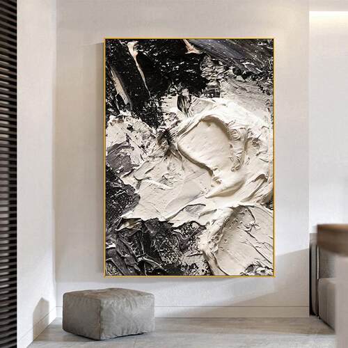 厚大幅墙沙发挂画玄关肌理立体抽象手绘客厅纯过道油画背景装饰画