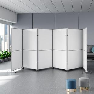 办公室移屏隔断可叠推拉CFB门工厂车间带轮活动风定折制遮挡动板