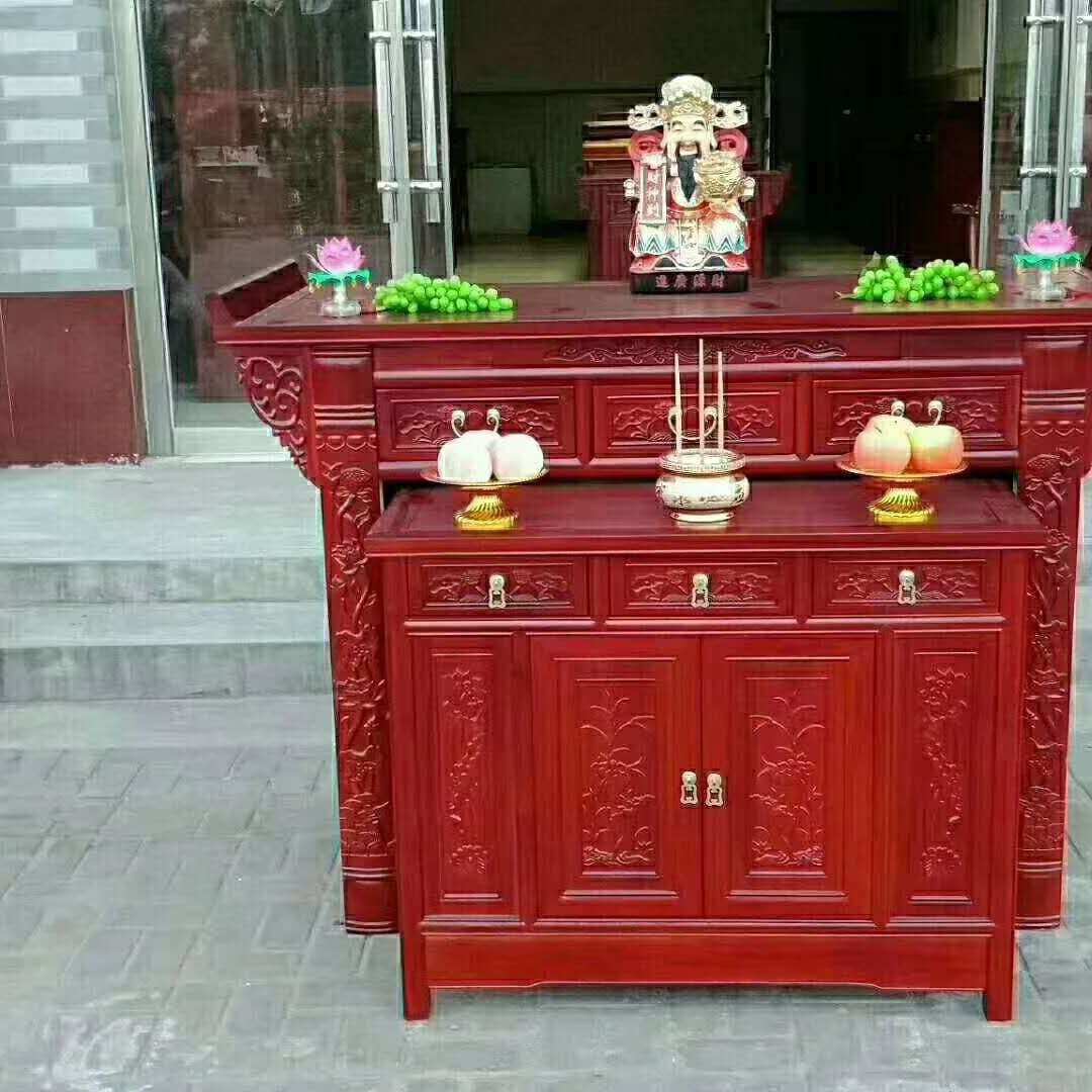 厂家批发实木供桌供奉卓佛柜佛台带门供桌供奉台神台中式供台案
