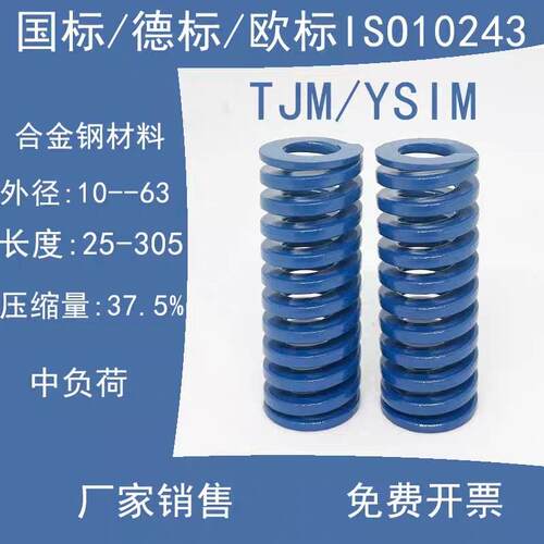 欧标模具弹簧国标蓝色TJM10/16进口ISO10243合金钢高强度矩形压缩