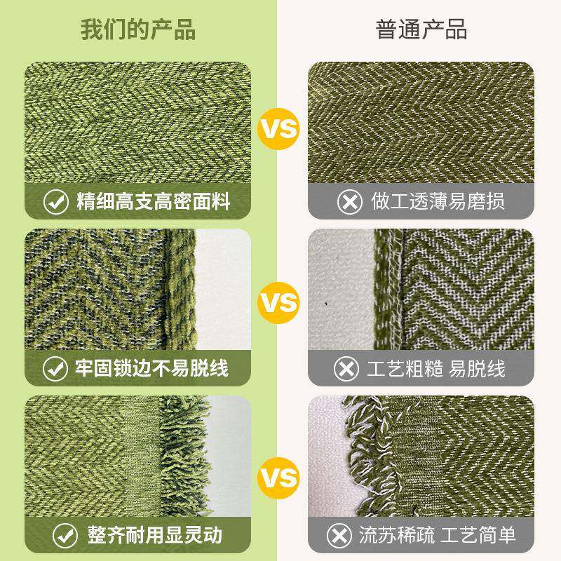 人字纹2024新盖款全沙发盖高布巾四通用雪尼尔沙级季感全包沙发套