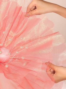 结婚仿真花落地摆件婚引景路花婚房客厅卧背装饰网EED红礼落地室