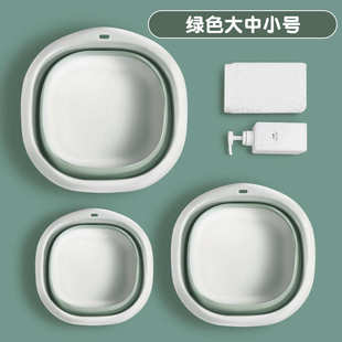 可折叠脸盆宿舍家用学生洗衣便携式 新款 旅行大小号塑料洗脚盆子