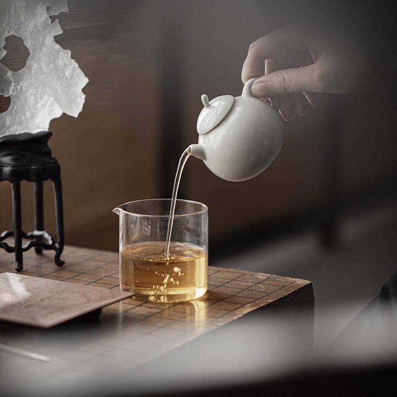 滤茶具壶小号手工 陶瓷壶茶话功夫青 古室土色单宜泡茶梨原壶带过