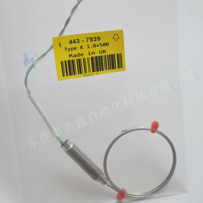 灼热丝热电偶443-7989K型1.0*500mm