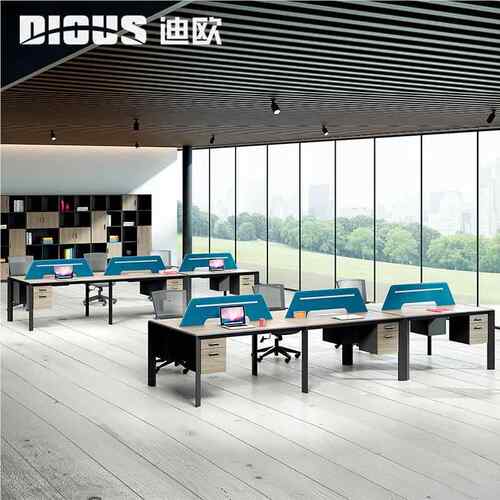 定制迪椅欧单/多 人隔断侧边柜电JZ-D1112脑桌人简约休闲职员办公