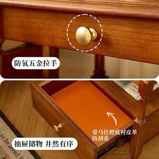 本来就复古/圣保罗床头柜/法式复古床头置物架中古实木斗柜边柜子