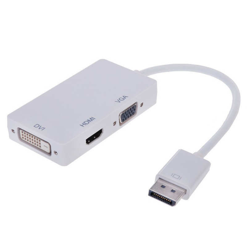 迷你DP TO HDMI VGA DVI三合一转接线 雷电笔记本MINI DP转换