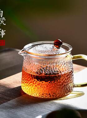 陶瓷故事玻璃茶壶泡茶家用单壶茶水分离耐高温功夫茶具套组花茶壶
