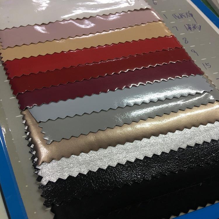 亮面四面弹PU镜面环保弹力皮革皮裙皮衣超柔服装皮革面料