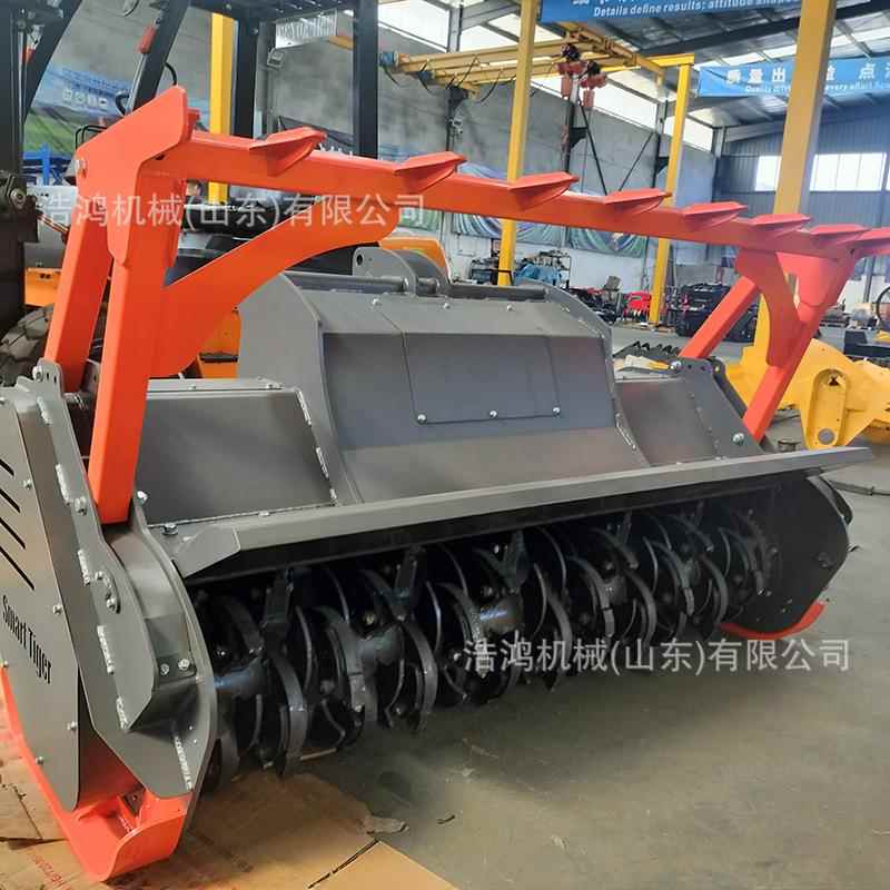 拖拉机上带的拓荒机园林林地树木垦荒机滑移机属具挖机开荒机