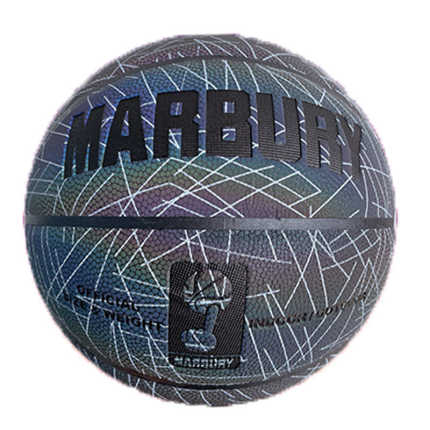 网红蜘蛛纹夜光篮球7号马布里发光篮球条纹反光变色