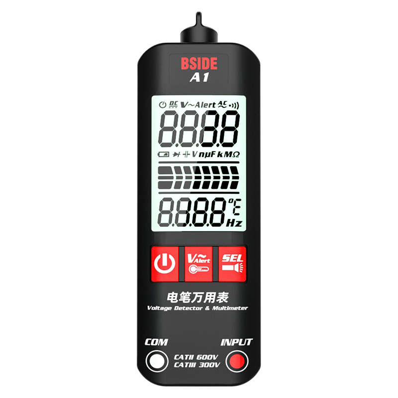 A1全自动智能防烧数字万用表测电笔零火线识别线路电压检测万能表