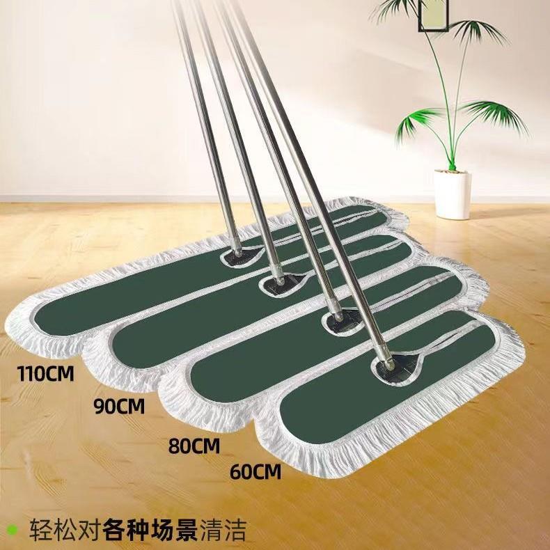 加厚帆布螺丝款豪华尘推家用拖地拖把懒人拖把排拖替换布商场物业