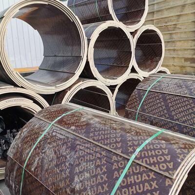 大量销售圆柱木模板 建筑圆形模板 弧形模板