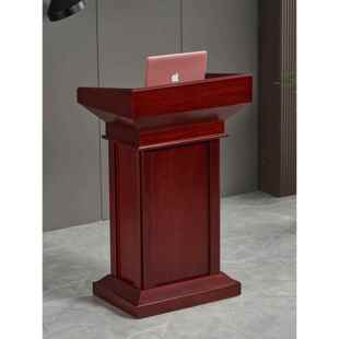 演讲台发言台高端实木皮婚礼主持台迎宾接待台会议室讲桌教室简约