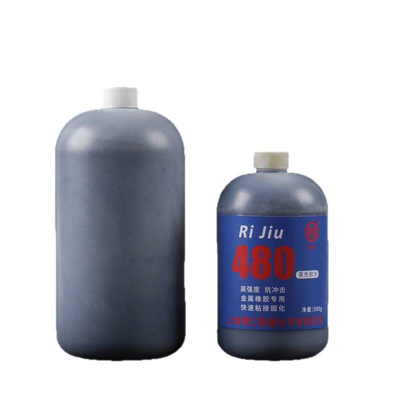通用型480黑色瞬间胶轮胎橡胶修补修复胶水不发白耐温金属胶水