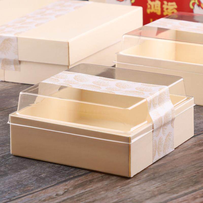 大礼丰甜品盒子包装盒方形木质烘焙西点小蛋糕雪媚娘三明治打包盒