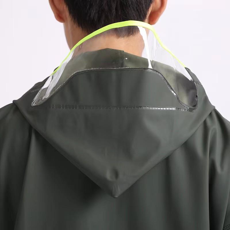 加厚针织布雨衣雨裤套装户外外卖骑行分体式雨衣全身防暴雨不漏水