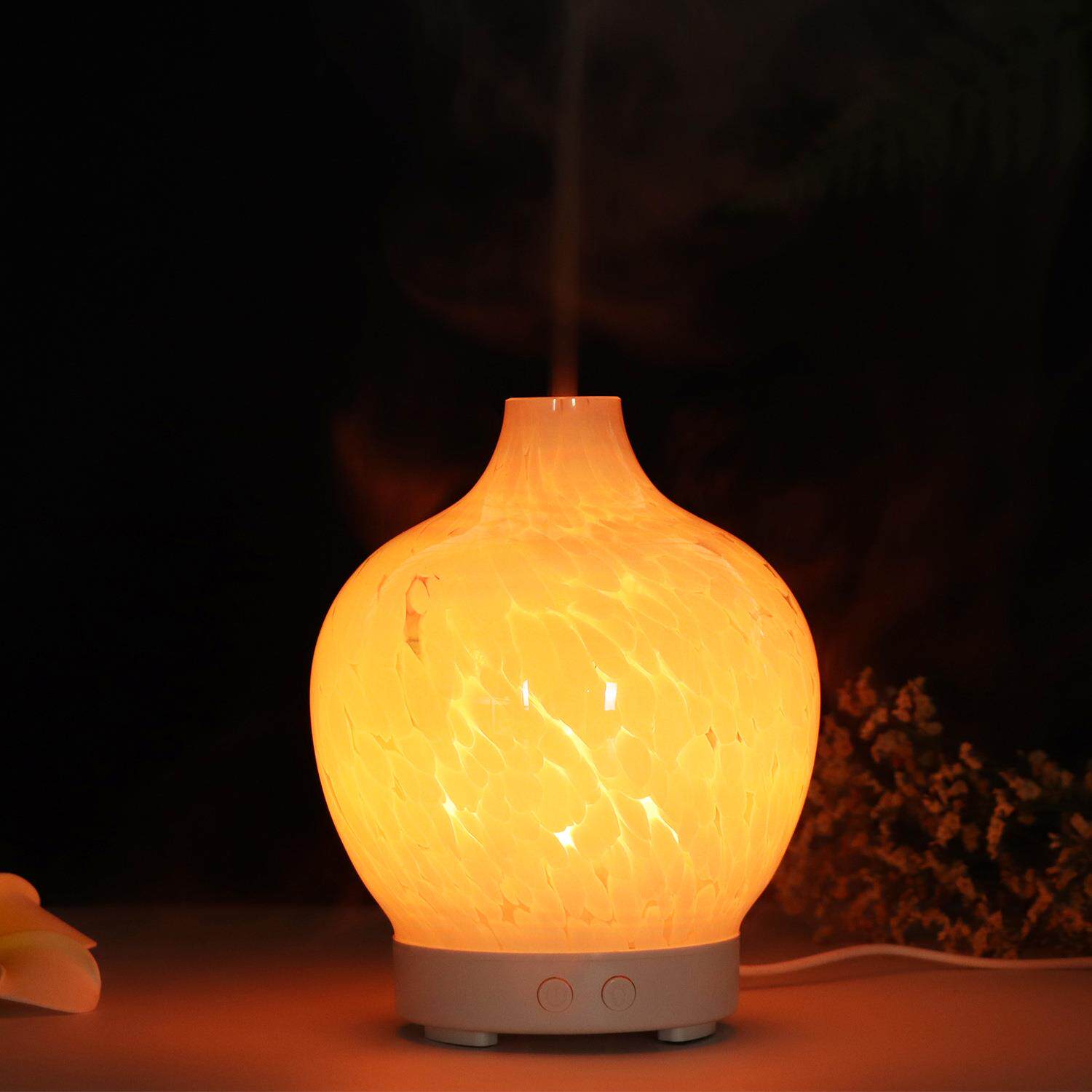 新款直销供应玻璃喷香机花瓶加湿七彩香薰灯家用玻璃香薰加湿器