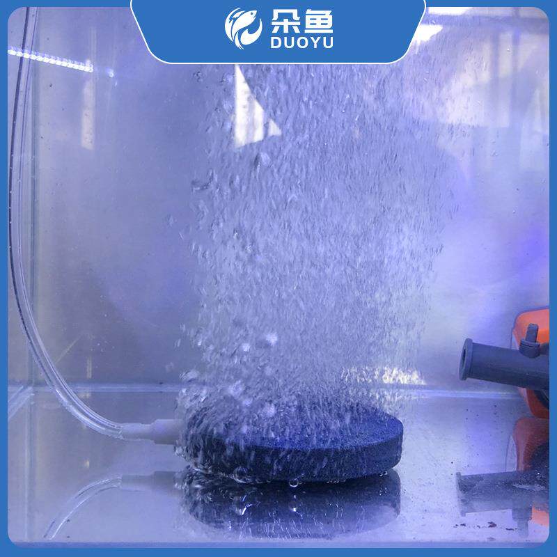 新款直销鱼缸气泡石氧气泵纳米气泡盘饼型圆柱形爆氧细化器静音增