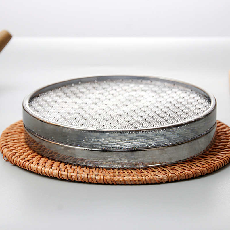 简约耐热玻璃茶盘云纹小茶台家用干泡盘简约托盘日式烟灰色壶承