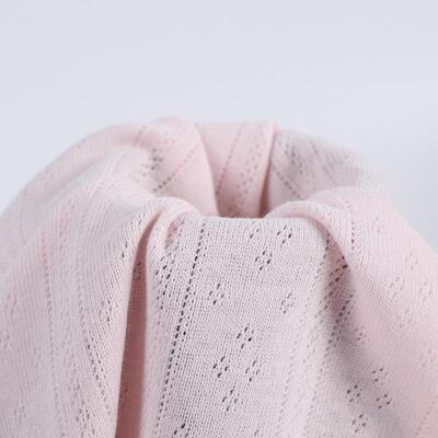 全棉圈花罗提YSW纹提花布圆点镂袜空网眼婴童装爬爬移服防蚊面料