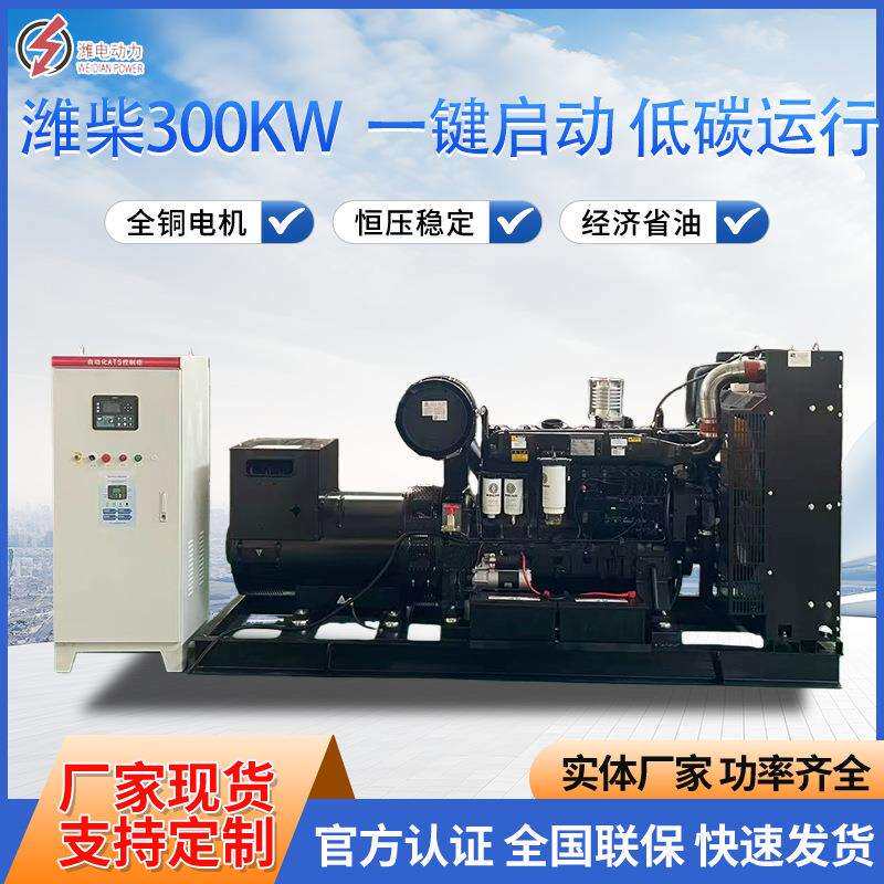 潍柴300KW发电机组柴油发电机组静音款省油耐造动力强劲厂家直发