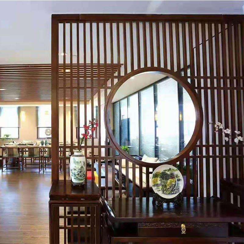 中式仿古背木木门屏风隔断实木窗花210908格酒厅店客电视景办公玄