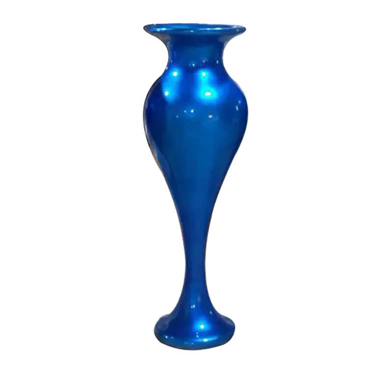 大口落地现代径酒店摆件花装饰品干花玻璃钢摆件彩色花瓶创意器