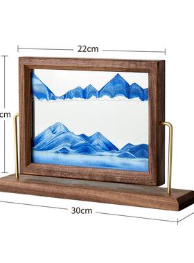 正品简画约现代高档漏流沙画 摆件玄关酒柜电视家居装饰沙品柜送